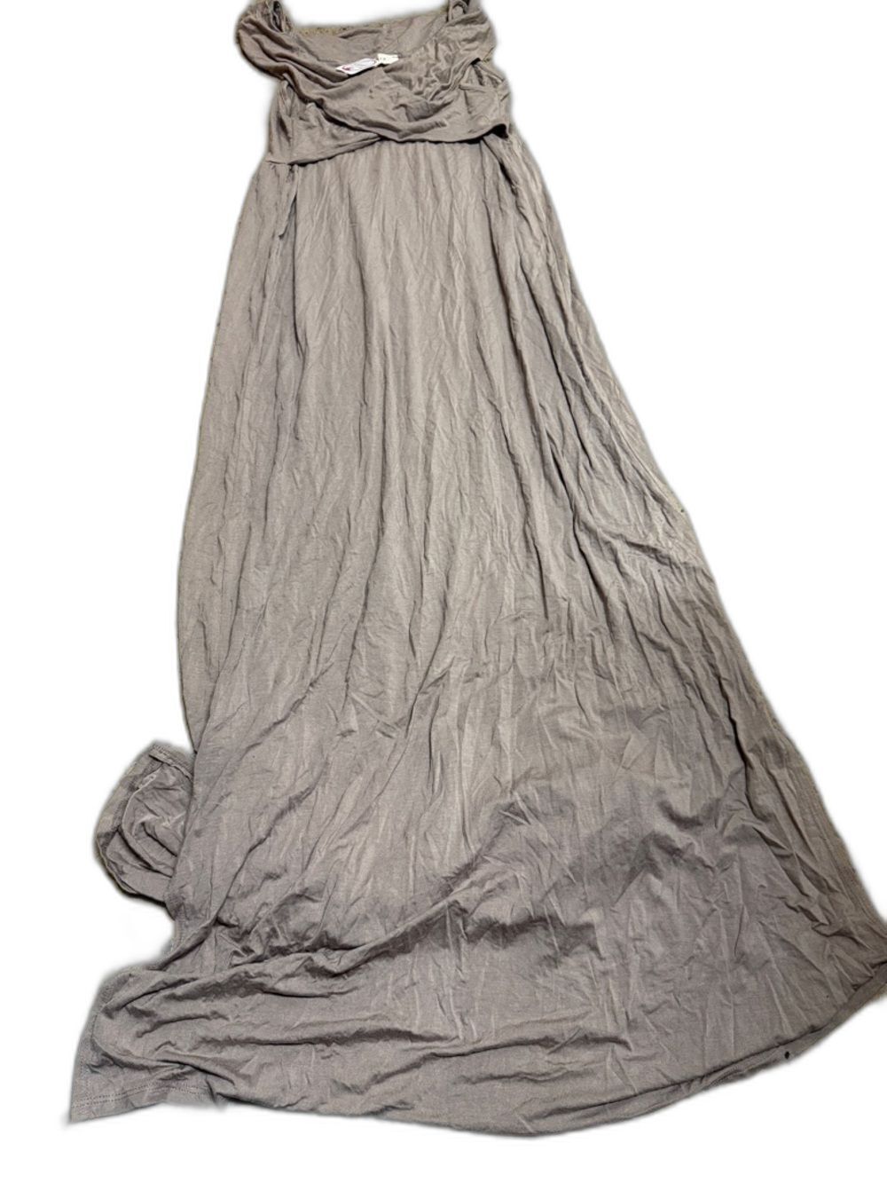 entro Taupe Maxi Skirt - Soft Flowing Layered Waist - Picture 1 of 4